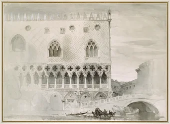 Extérieur du Palais des Doges, Venise, 19ème siècle